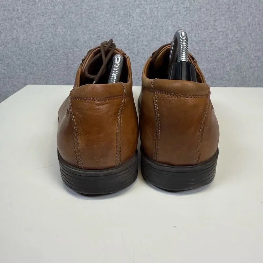 Clarks Men's Size 11M Brown Genuine Leather Oxford Dress Shoes Laced Up